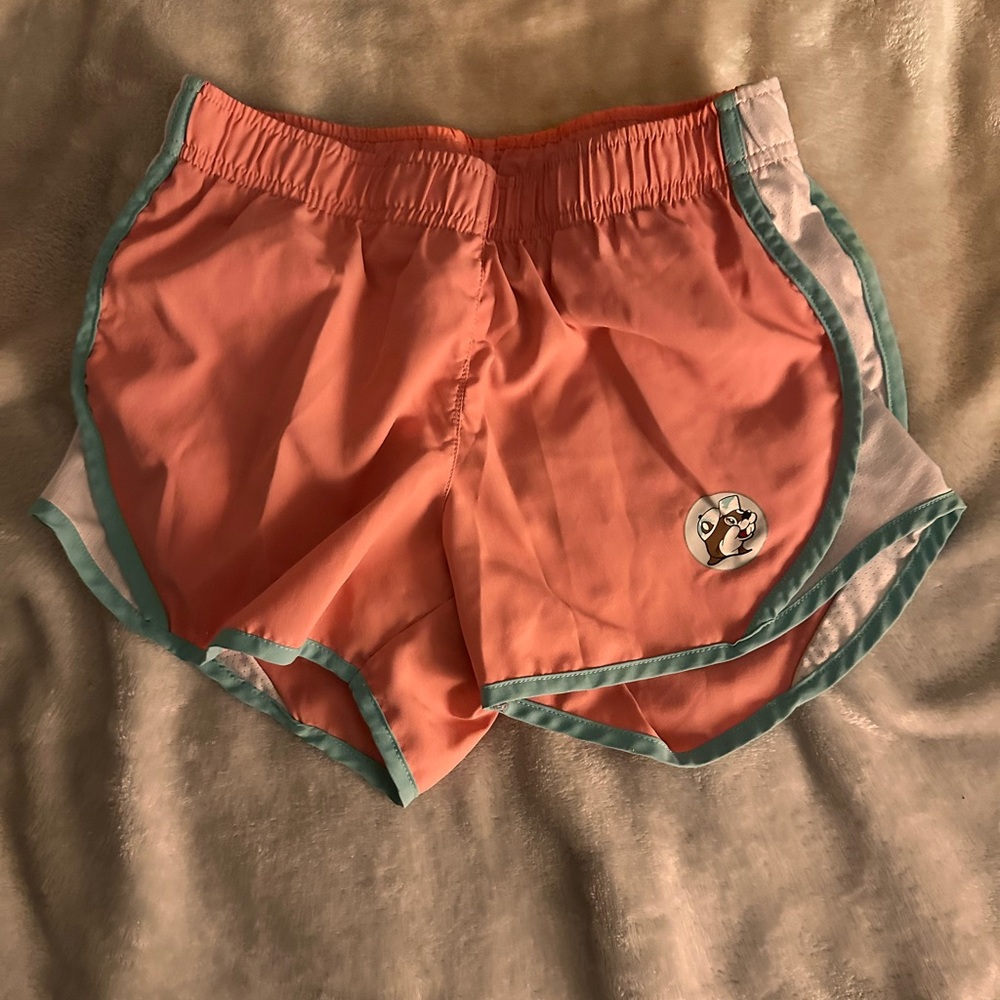 Women's Coral Buc ee's Athletic Shorts